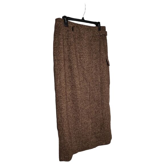 Vintage European Mondi Sport Fall Tweed Skirt Silk/Wool Wrap Euro Size 44 US 16 - Picture 13 of 15